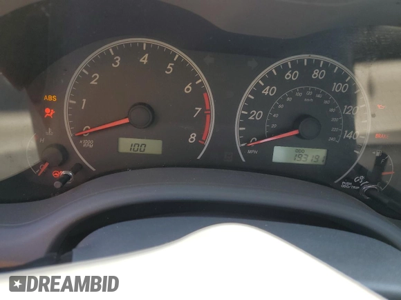 2009 Toyota Corolla with VIN JTDBL40E599071285, listed as a Copart auction lot 52786115 with 193,191 mi miles and Salvage Title. Bid and sale history available at carsss.com. Image 9.