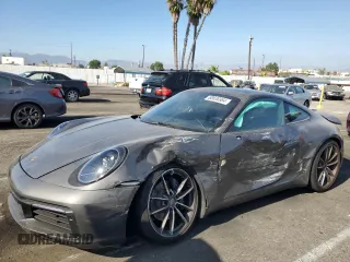 2024 Porsche 911 Carrera with VIN WP0AA2A9XRS207622, listed as a Copart auction lot 68636984 with 5,813 mi miles and Salvage Title. Bid and sale history available at carsss.com. Image 1.