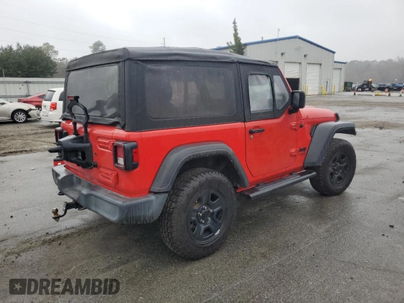 2021 Jeep Wrangler Sport with VIN 1C4GJXAG8MW788027, listed as a Copart auction lot 85940584 with 42,401 mi miles and Salvage Title. Bid and sale history available at DreamBid. Image 3.