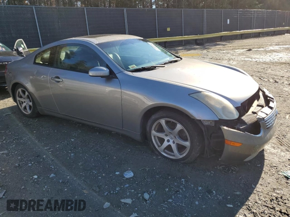 2003 Infiniti G35 Coupe w/Leather with VIN JNKCV54EX3M215351, listed as a Copart auction lot 81500054 with 197,589 mi miles and Salvage Title. Bid and sale history available at carsss.com. Image 4.