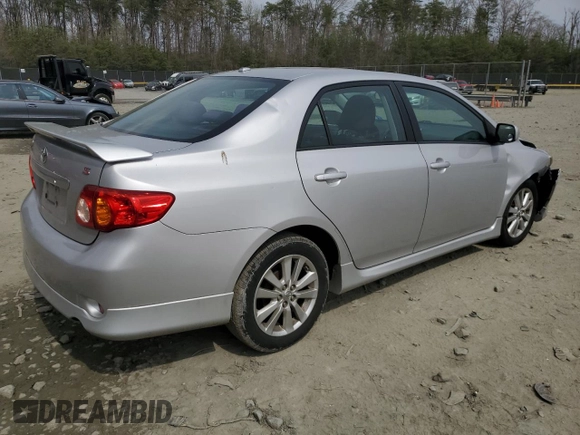 2010 Toyota Corolla with VIN 2T1BU4EEXAC457317, listed as a Copart auction lot 51596195 with 203,296 mi miles and Salvage Title. Bid and sale history available at carsss.com. Image 3.