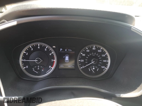 2020 Hyundai Santa Fe SE with VIN 5NMS2CAD5LH143603, listed as a Copart auction lot 60643405 with 18,877 mi miles and Salvage title. Bid and sale history available at DreamBid. Image 9.