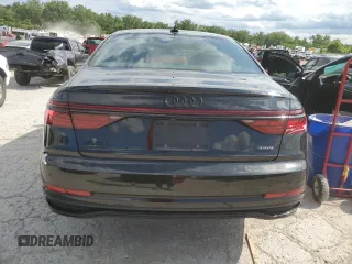 2022 Audi A8 with VIN WAULDAF89NN006262, listed as a Copart auction lot 57478025 with 13,020 mi miles and Salvage title. Bid and sale history available at DreamBid. Image 6.