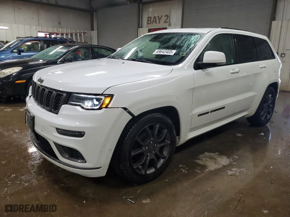 2021 Jeep Grand Cherokee Overland with VIN 1C4RJFCGXMC527435, listed as a Copart auction lot 49642405 with 84,485 mi miles and Salvage Title. Bid and sale history available at carsss.com. Image 1.