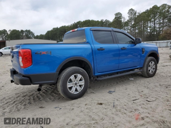2024 Ford Ranger XL with VIN 1FTER4PH3RLE01522, listed as a Copart auction lot 47116435 with 4,638 mi miles and Salvage Title. Bid and sale history available at carsss.com. Image 3.