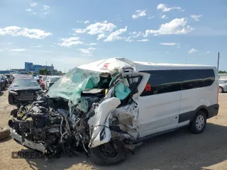 2018 Ford Transit Passenger XL with VIN 1FBZX2ZM1JKA57211, listed as a Copart auction lot 60220024 with Not Provided miles and Salvage Title. Bid and sale history available at carsss.com. Image 1.