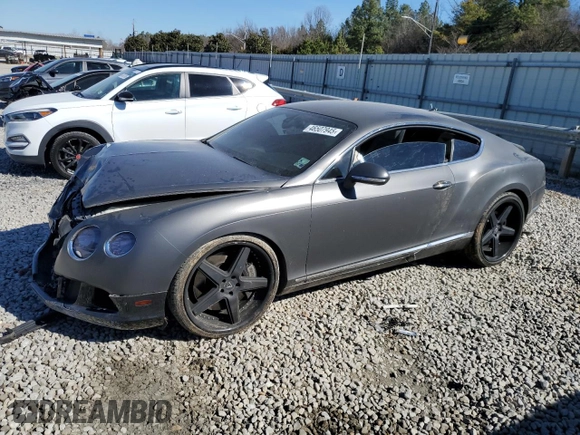 2012 Bentley Continental GT with VIN SCBFR7ZA7CC071240, listed as a Copart auction lot 46507945 with 30,548 mi miles and Salvage Title. Bid and sale history available at DreamBid. Image 1.