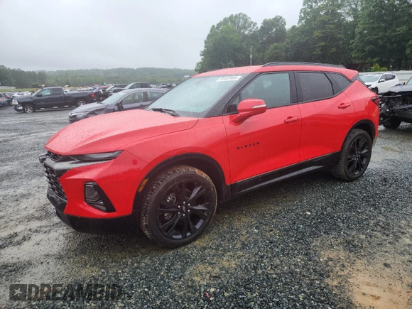 2021 Chevrolet Blazer RS z VIN 3GNKBERS2MS522333, wystawiony jako Copart lot #58483965 z przebiegiem 86 017 mil mil oraz Szkoda całkowita • Salvage title. Historia ofert i sprzedaży dostępna na DreamBid. Obrazek 1.