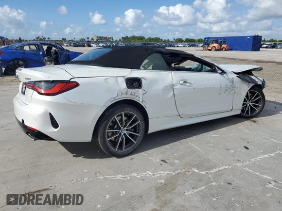 2025 BMW 4 Series 430i with VIN WBA33DB00SCS80445, listed as a Copart auction lot 58785615 with Not provided miles and Non repairable. Bid and sale history available at DreamBid. Image 3.