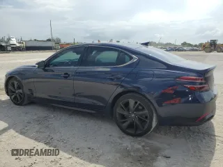 2023 Genesis G70 2.0T with VIN KMTG34TA5PU110175, listed as a Copart auction lot 58297715 with 43,716 mi miles and Salvage title. Bid and sale history available at DreamBid. Image 2.