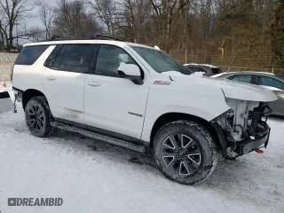 2021 Chevrolet Tahoe Z71 with VIN 1GNSKPKDXMR376046, listed as a Copart auction lot 42551355 with 44,452 mi miles and Salvage Title. Bid and sale history available at carsss.com. Image 4.