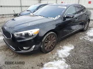 2014 Kia Cadenza Premium with VIN KNALN4D77E5130751, listed as a Copart auction lot 81950874 with 122,437 mi miles and Salvage Title. Bid and sale history available at carsss.com. Image 1.