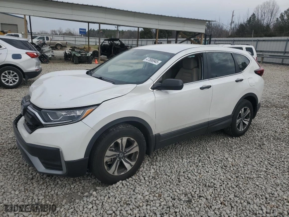 2021 Honda CR-V LX with VIN 5J6RW1H22ML007810, listed as a Copart auction lot 47586945 with 43,573 mi miles and Salvage Title. Bid and sale history available at carsss.com. Image 1.