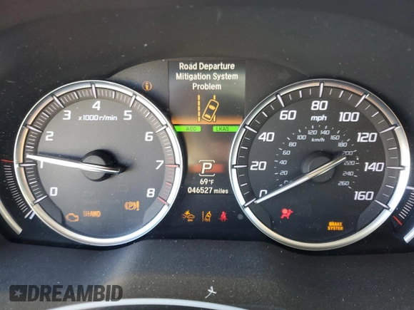 2020 Acura MDX w/Advance Pkg with VIN 5J8YD4H88LL033115, listed as a Copart auction lot 81778134 with 46,527 mi miles and Salvage Title. Bid and sale history available at carsss.com. Image 9.