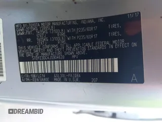 2018 Toyota Sienna XLE Auto Access Seat with VIN 5TDYZ3DC4JS904639, listed as a IAAI auction lot 41905251 with 179,989 mi miles. Bid and sale history available at carsss.com. Image 9.