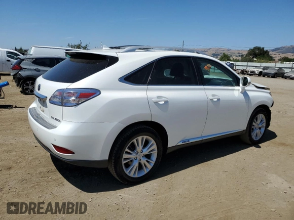 2012 Lexus RX 450h with VIN JTJBC1BA8C2430361, listed as a Copart auction lot 57565095 with 261,038 mi miles and Salvage title. Bid and sale history available at DreamBid. Image 3.
