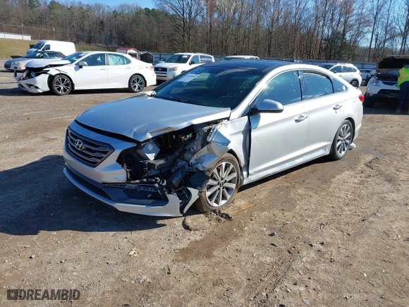 2016 Hyundai Sonata 2.4L Sport with VIN 5NPE34AF8GH265222, listed as a IAAI auction lot 41698098 with 114,805 mi miles. Bid and sale history available at carsss.com. Image 17.
