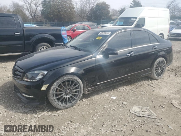 2011 Mercedes-Benz C 350 Sport with VIN WDDGF5GB9BR154003, listed as a Copart auction lot 48178435 with 141,584 mi miles and Salvage title. Bid and sale history available at DreamBid. Image 1.