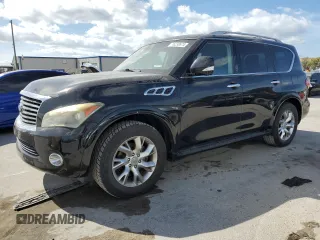 2011 Infiniti QX56 7-passenger with VIN JN8AZ2NF7B9501652, listed as a Copart auction lot 76238674 with 102,157 mi miles and Salvage Title. Bid and sale history available at carsss.com. Image 1.