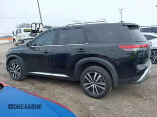 2023 Nissan Pathfinder Platinum with VIN 5N1DR3DG6PC257054, listed as a IAAI auction lot 41565552 with 9,952 mi miles and . Bid and sale history available at DreamBid. Image 15.