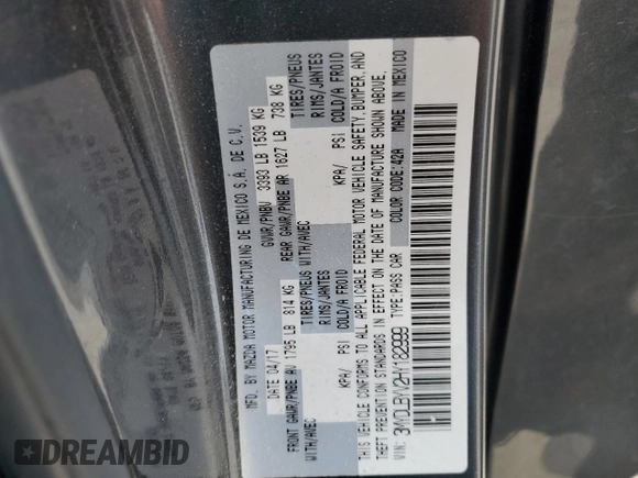 2017 Toyota Yaris iA with VIN 3MYDLBYV2HY182999, listed as a Copart auction lot 53694175 with 98,563 mi miles and Clean Title. Bid and sale history available at carsss.com. Image 13.