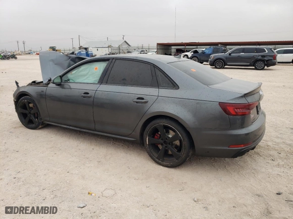 2018 Audi S4 Premium Plus with VIN WAUB4AF4XJA082633, listed as a Copart auction lot 42808085 with 0 mi miles and Salvage Title. Bid and sale history available at carsss.com. Image 2.
