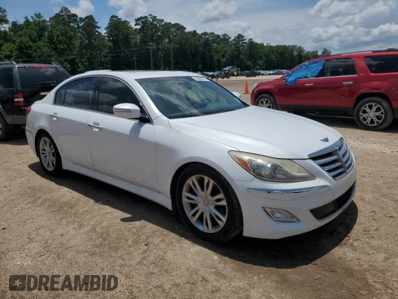 2014 Hyundai Genesis 3.8L z VIN KMHGC4DD7EU262510, wystawiony jako Copart lot #58866875 z przebiegiem Nie podano mil oraz Szkoda całkowita • Salvage title. Historia ofert i sprzedaży dostępna na DreamBid. Obrazek 4.