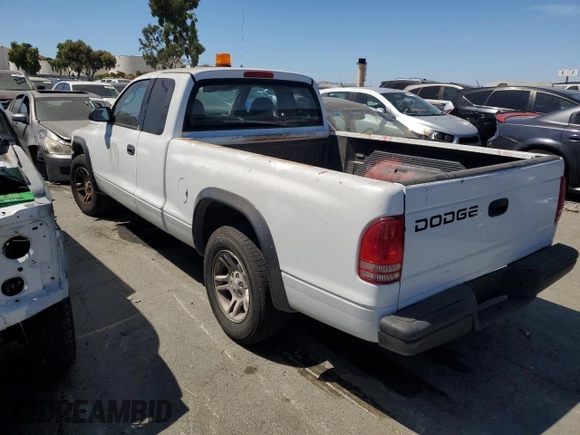 2002 Dodge Dakota with VIN 1B7GL12X92S701455, listed as a Copart auction lot 66929624 with 64,563 mi miles and Salvage Title. Bid and sale history available at carsss.com. Image 2.