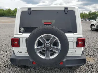 2020 Jeep Wrangler Unlimited Sahara with VIN 1C4HJXENXLW224455, listed as a Copart auction lot 58184255 with 42,885 mi miles and Salvage title. Bid and sale history available at DreamBid. Image 6.