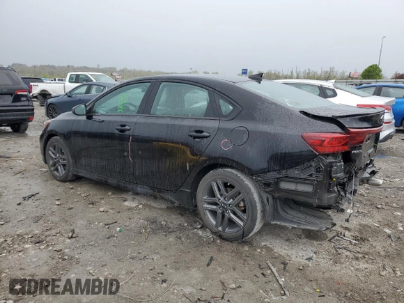 2021 Kia Forte GT-Line with VIN 3KPF34AD7ME360339, listed as a Copart auction lot 52974445 with 18,445 mi miles and Salvage title. Bid and sale history available at DreamBid. Image 2.