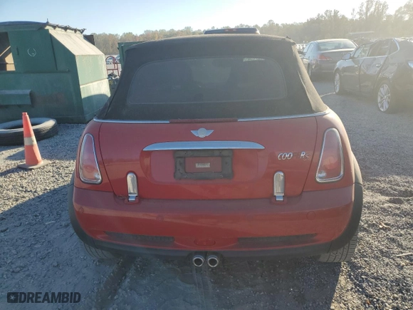 2008 MINI Cooper Convertible S with VIN WMWRH33558TL96443, listed as a Copart auction lot 75103604 with 0 mi miles and Salvage Title. Bid and sale history available at carsss.com. Image 6.