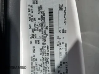 2017 Ford Escape S с VIN 1FMCU0F7XHUF03010, выставлен на аукционе Copart как лот 55399995 с пробегом 91 382 миль миль и Списание • Salvage title. История ставок и продаж доступна на DreamBid. Изображение 13.