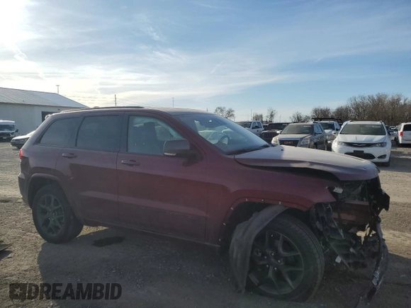 2021 Jeep Grand Cherokee 80th Anniversary with VIN 1C4RJFBG2MC842702, listed as a Copart auction lot 48714935 with 48,032 mi miles and Salvage Title. Bid and sale history available at carsss.com. Image 4.