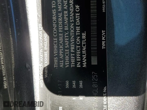 2017 Aston Martin DB11 z VIN SCFRMFAVXHGL01257, wystawiony jako Copart lot #86535924 z przebiegiem 35 822 mil mil oraz Szkoda całkowita • Salvage title. Historia ofert i sprzedaży dostępna na DreamBid. Obrazek 13.