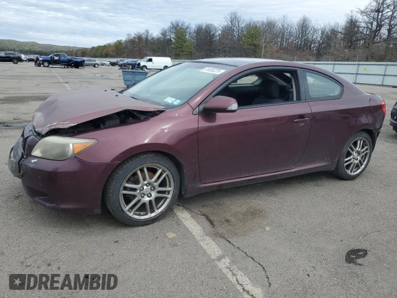 2007 Scion tC Spec with VIN JTKDE177X70202844, listed as a Copart auction lot 51655225 with 162,874 mi miles and Salvage Title. Bid and sale history available at carsss.com. Image 1.