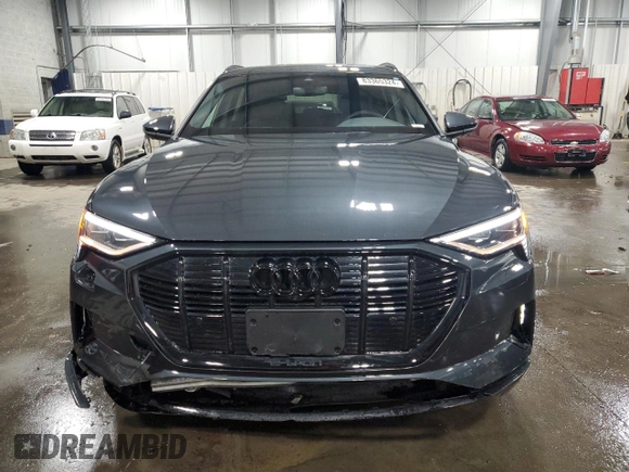 2022 Audi e-tron Premium Plus with VIN WA1LAAGE2NB009791, listed as a Copart auction lot 83365324 with 23,763 mi miles and Salvage title. Bid and sale history available at DreamBid. Image 5.