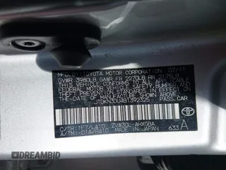 2011 Toyota Prius I with VIN JTDKN3DU4B1392325, listed as a IAAI auction lot 41843356 with 168,489 mi miles. Bid and sale history available at carsss.com. Image 9.