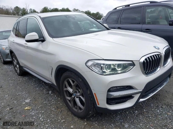 2020 BMW X3 sDrive30i with VIN 5UXTY3C07L9C28792, listed as a IAAI auction lot 41721503 with 58,340 mi miles. Bid and sale history available at carsss.com. Image 1.