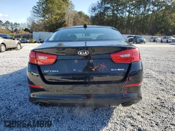 2015 Kia Optima SX Turbo with VIN 5XXGR4A63FG471338, listed as a Copart auction lot 48134875 with 81,358 mi miles and Salvage Title. Bid and sale history available at carsss.com. Image 6.