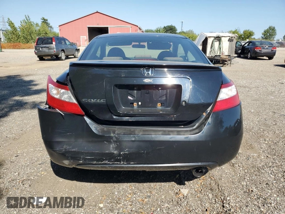 2006 Honda Civic Cpe EX with VIN 2HGFG12896H004066, listed as a Copart auction lot 69800184 with 266,610 mi miles and Salvage Title. Bid and sale history available at carsss.com. Image 6.