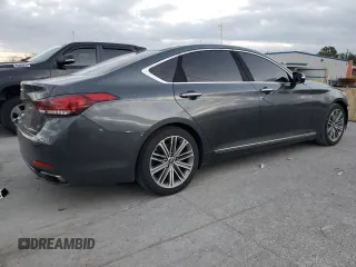 2018 Genesis G80 3.8L with VIN KMHGN4JE3JU242708, listed as a Copart auction lot 79191644 with 89,253 mi miles and Salvage Title. Bid and sale history available at carsss.com. Image 3.