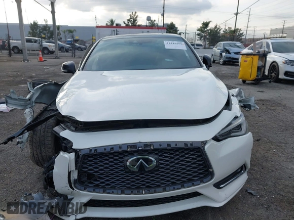 2018 Infiniti Q60 3.0t Luxe with VIN JN1EV7EL7JM392684, listed as a IAAI auction lot 41419590 with 50,418 mi miles and . Bid and sale history available at carsss.com. Image 11.