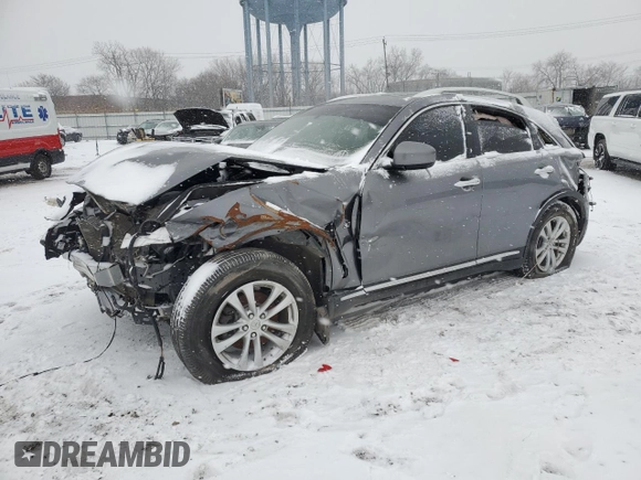 2017 Infiniti QX70 z VIN JN8CS1MW6HM410886, wystawiony jako Copart lot #54278645 z przebiegiem Nie podano mil oraz Tytuł czysty. Historia ofert i sprzedaży dostępna na DreamBid. Obrazek 1.