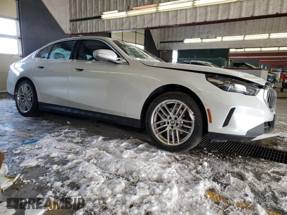 2024 BMW 5 Series 530i with VIN WBA43FJ08RCS37855, listed as a Copart auction lot 44754245 with 0 mi miles and Salvage Title. Bid and sale history available at carsss.com. Image 4.