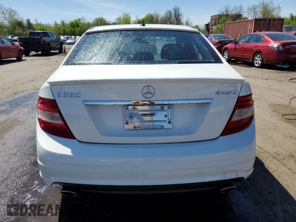 2011 Mercedes-Benz C 300 Sport with VIN WDDGF8BB4BR152474, listed as a Copart auction lot 55086685 with 192,748 mi miles and Salvage title. Bid and sale history available at DreamBid. Image 6.