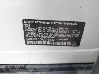 2018 BMW X5 xDrive35i with VIN 5UXKR0C56J0Y02820, listed as a IAAI auction lot 41783212 with 151,576 mi miles. Bid and sale history available at carsss.com. Image 9.