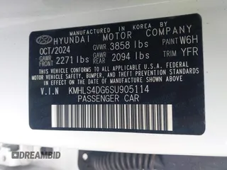 2025 Hyundai Elantra SEL Convenience z VIN KMHLS4DG6SU905114, wystawiony jako IAAI lot #42356092 z przebiegiem 9 569 mil mil oraz . Historia ofert i sprzedaży dostępna na DreamBid. Obrazek 9.