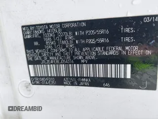 2014 Scion xB z VIN JTLZE4FE8EJ054316, wystawiony jako IAAI lot #42108489 z przebiegiem 154 409 mil mil oraz . Historia ofert i sprzedaży dostępna na DreamBid. Obrazek 9.