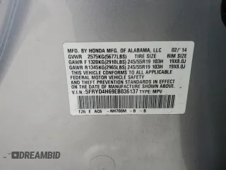 2014 Acura MDX Technology with VIN 5FRYD4H69EB036137, listed as a Copart auction lot 54386865 with 188,569 mi miles and Salvage title. Bid and sale history available at DreamBid. Image 13.