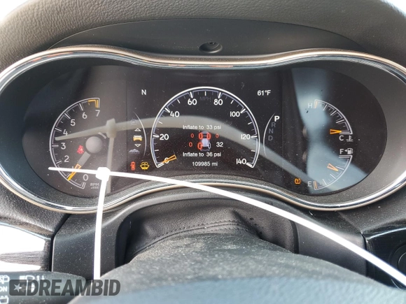 2016 Jeep Grand Cherokee Limited 75th Anniversary with VIN 1C4RJFBG3GC350068, listed as a Copart auction lot 52554675 with 109,985 mi miles and Salvage Title. Bid and sale history available at DreamBid. Image 9.